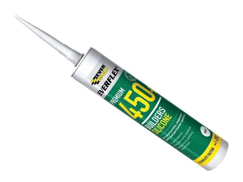 Everbuild Everflex 450 Builders Silicone Sealant - Black, 300ml