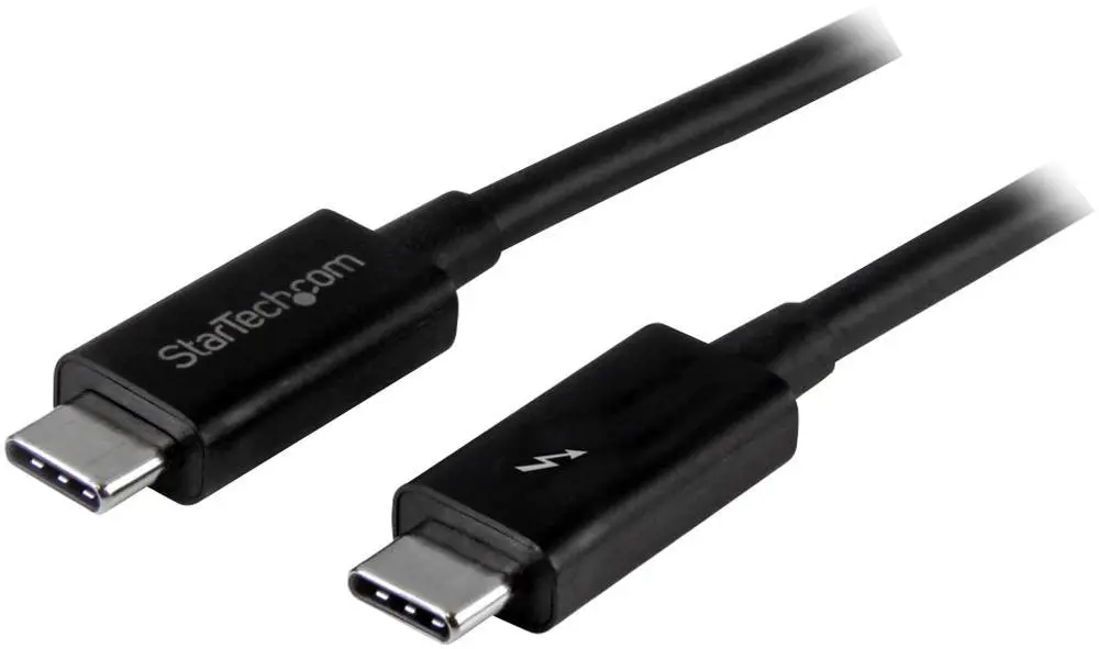 STARTECH 썬더볼트 3 USB-C 메일 투 메일 케이블, 20Gb/s, 2m, 블랙