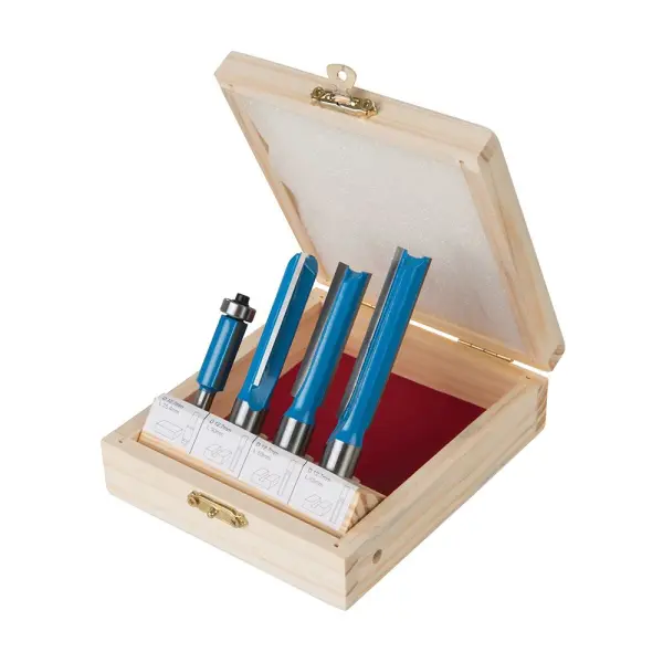 Silverline Küchen-Fräser-Set 4-teilig - 1/2 Zoll / 1/4 Zoll