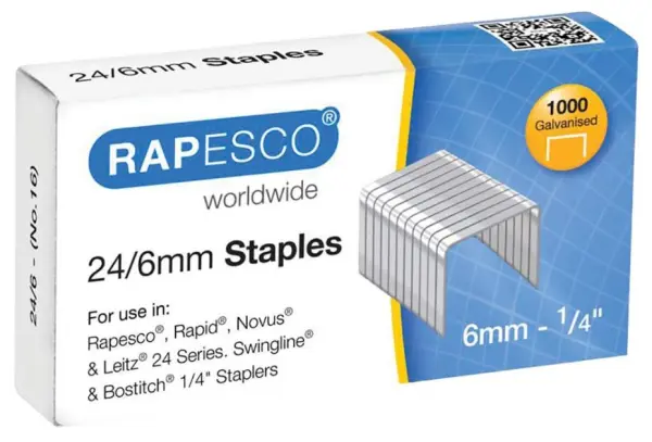 RAPESCO 갈바나이징 스테이플 24/6mm (1,000개입)