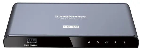 ANTIFERENCE Divisor HDMI 4K UHD HDR 4 Salidas con EDID