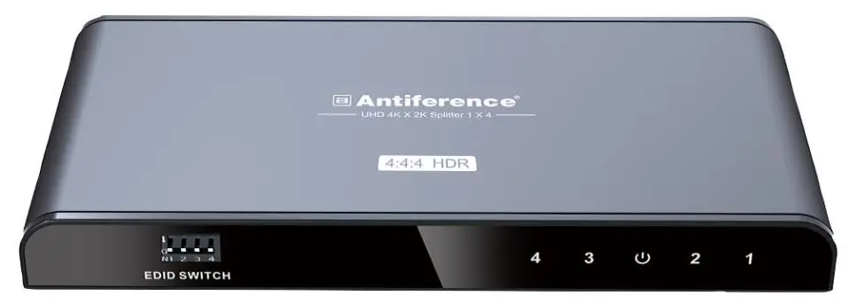 ANTIFERENCE 4K UHD HDR HDMI スプリッター 4出力 EDID対応