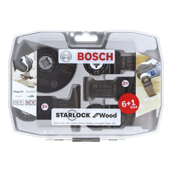 Bosch Starlock Woodworking Multi-Tool Blade Set, 7-Piece
