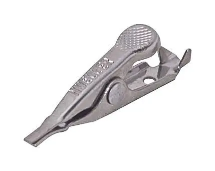 MUELLER ELECTRIC Roestvrijstalen Micro-krokodillenbekklem, Gladde Bek, 5A