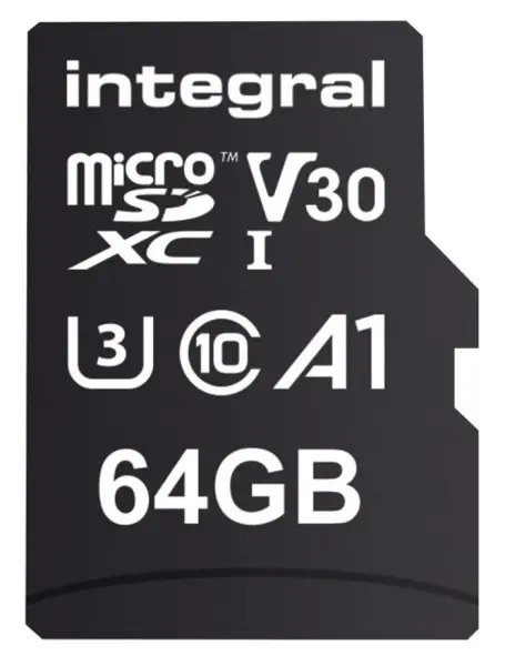INTEGRAL כרטיס זיכרון UltimaPro MicroSDXC 64GB, מהירות 100MB/s, UHS-I U3 V30 A1