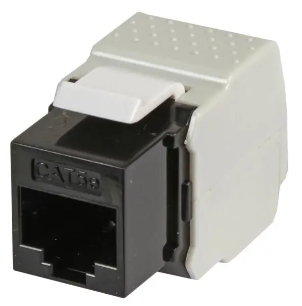 Prise keystone Cat5e CONCORDIA, Noir, Installation sans outil