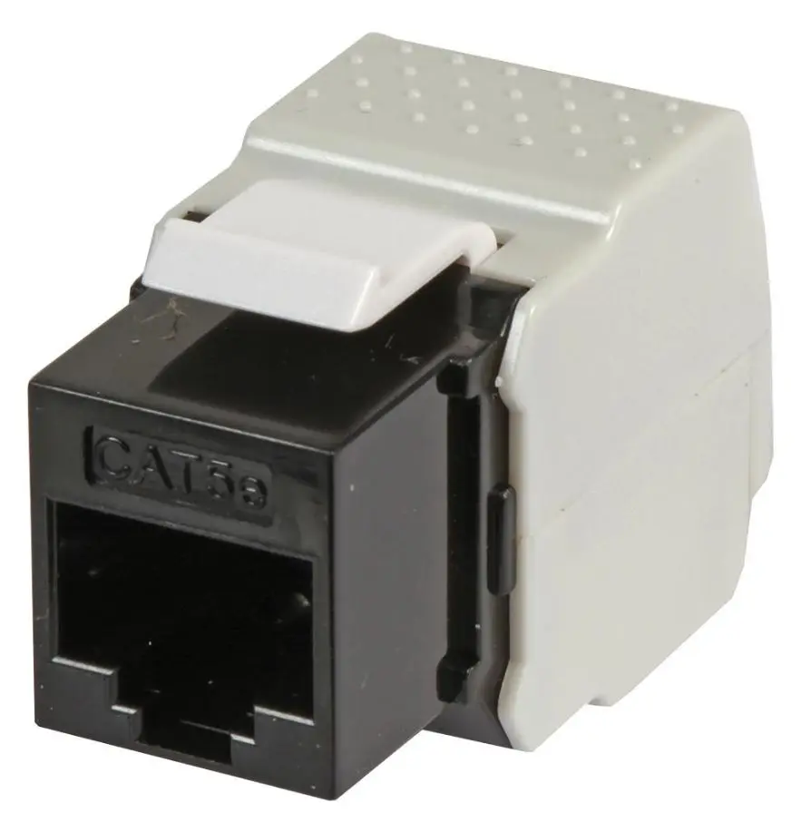 CONCORDIA Cat5e Keystone Jack, černá, bez nástrojů