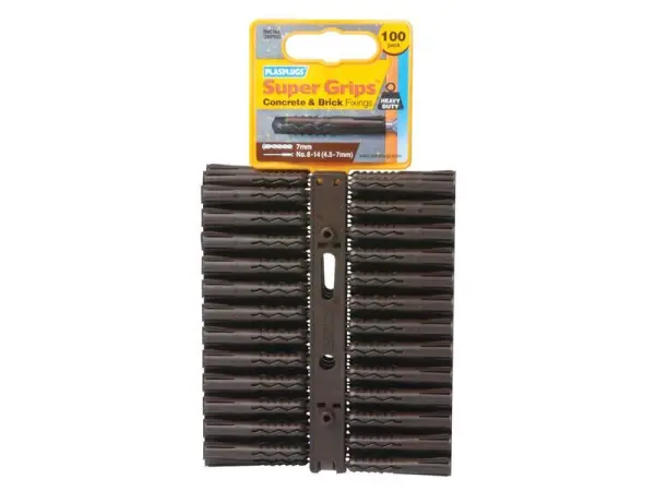 Plasplugs SBP 503 Super Grips™ Bevestigingen, Heavy-Duty, Bruin (100 stuks)