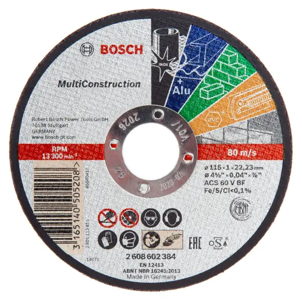 Bosch Multi Construction Rapido Cutting Disc 115mm