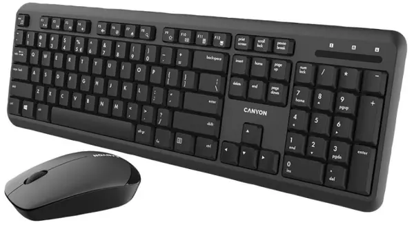 CANYON Wireless Keyboard & Mouse Combo, Black