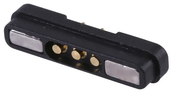 EDAC 3 Pin Magnetic Pogo Connector, Rectangular Socket