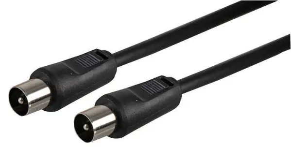 Pro Signal TV Aerial Lead - Σύνδεση Coaxial Plug σε Plug, Μαύρο 1m