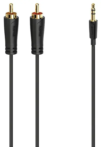 HAMA Gold-Plated 3.5mm to RCA Audio Cable, 1.5m