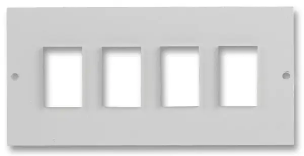 Placa RJ em Branco 4 Portas CLEVER LITTLE BOX para Módulos CAT5