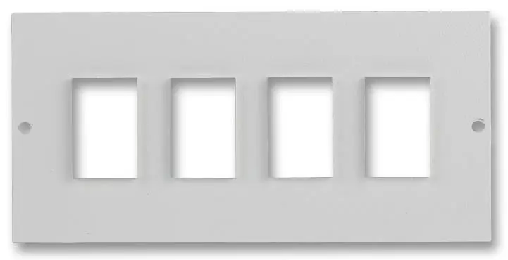 Clever Little Box 4-Port Blank RJ Plate for CAT5 Modules