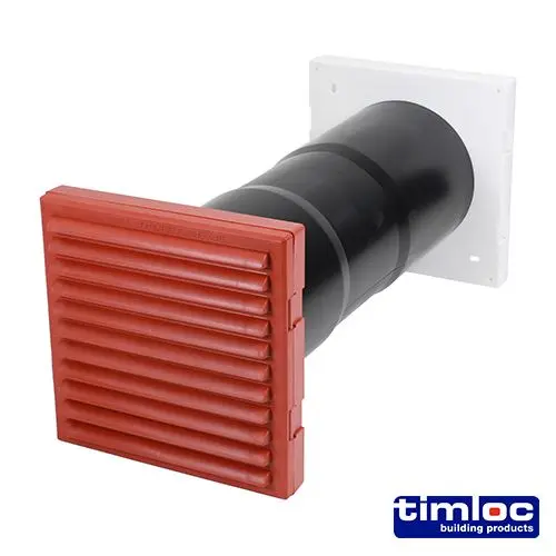 Timco Kit de Ventilación Aero Core con Pantalla para Pared, 127 x 350mm, Terrac