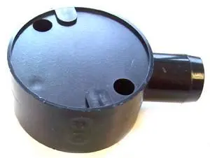 PRO POWER 1-Weg Aansluitdoos, 20mm Systeem, Zwart