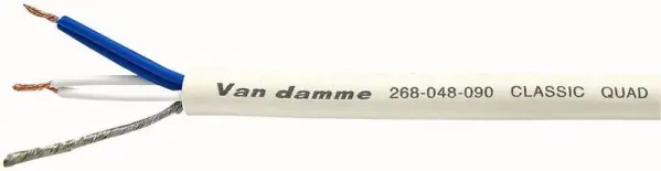 VAN DAMME Tour Grade Classic XKE StarQuad Mikrofonkabel Weiß 100m Rolle
