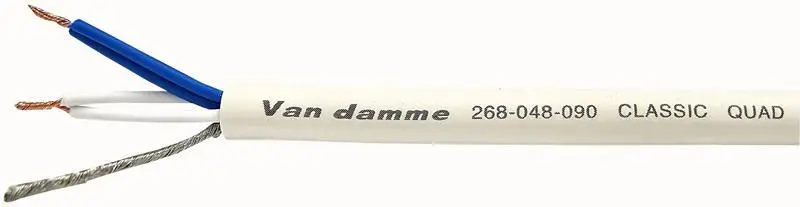 Van Damme Cable Microfónico Profesional XKE StarQuad, Blanco, Carrete 100m