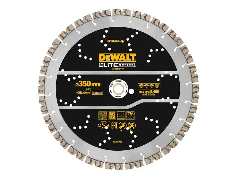 DEWALT Rueda Diamante Segmentada Elite 350 x 25,4mm