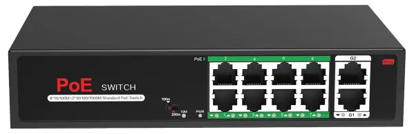 VISTA CCTV VSW8 8-Port Desktop PoE Network Switch