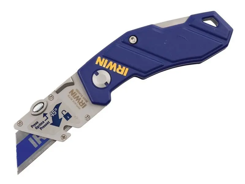 IRWIN Folding Trapezoid Knife with Wire Stripper
