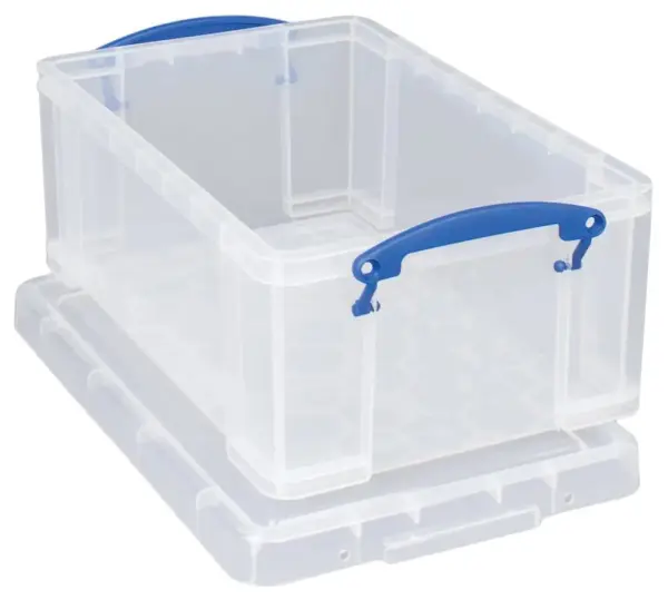 Really Useful 9 Litre Clear Storage Box with Lid 395 x 255 x 155mm