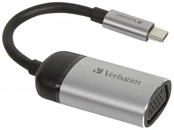 VERBATIM USB-C to 1080p VGA Adapter with Full HD Support