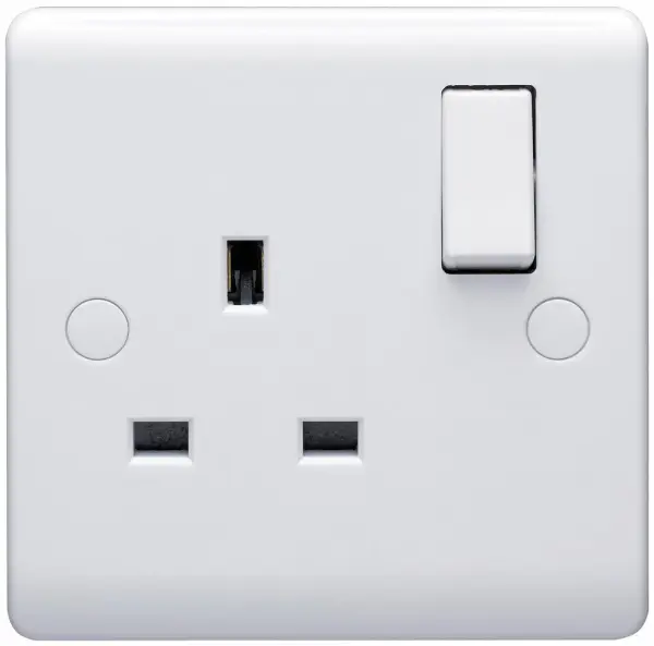 VOLEX ACCESSORIES Casa 화이트 1구 스위치 소켓, BS 1363-2 준수