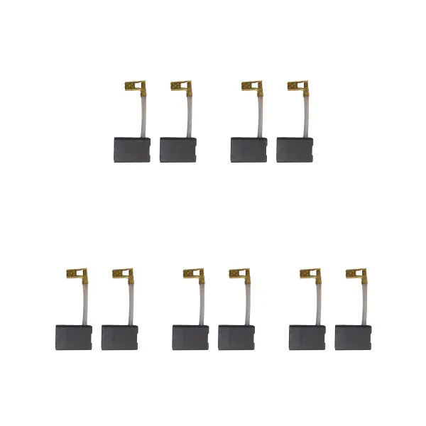 5 Sets à 2x Kohlebürsten für Black & Decker - Dewalt Profi-Winkelschleifer (6,3