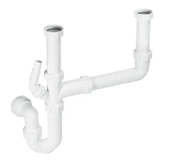 McAlpine Double & 1½ Bowl Sink Kit White 40mm