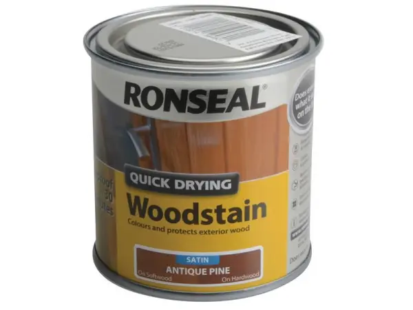 Ronseal Quick Drying Woodstain - Antique Pine 250ml