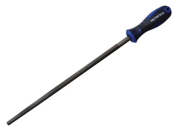 Faithfull Runde Feile Zweiter Schnitt mit Griff 300mm (12 Zoll)