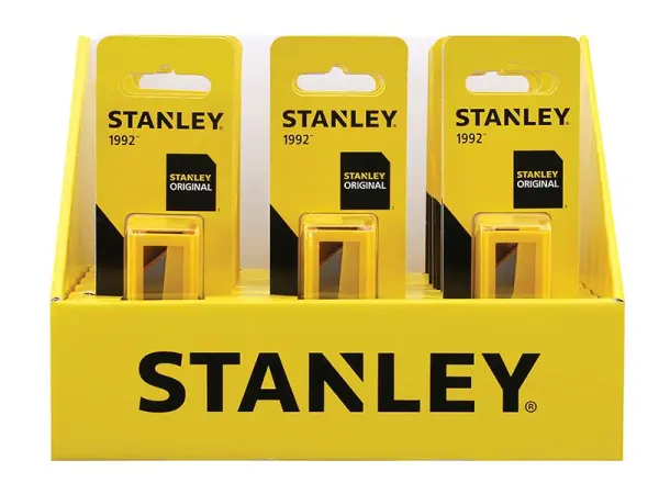 Expositor de dispensadores de cuchillas STANLEY, 18 x 10 cuchillas de acero al