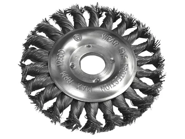 Faithfull Circular Wire Brush 115mm x 12mm, 0.35mm Steel