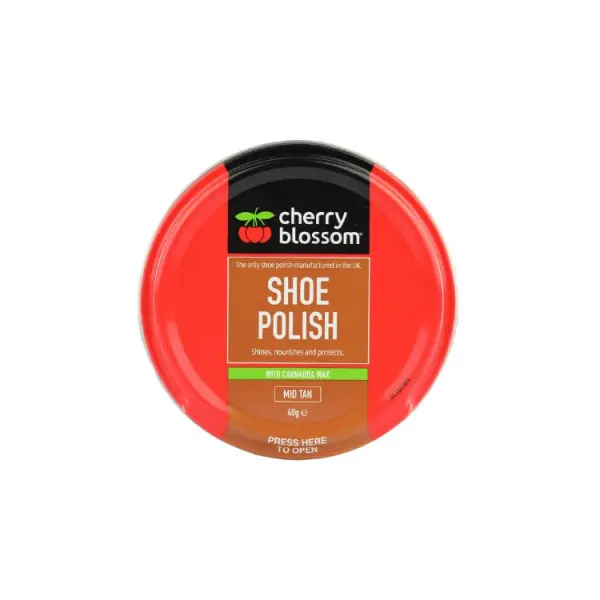 Cire à chaussures Cherry Blossom Beige Moyen 40g - Brillant et protecteur