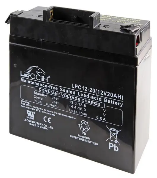 LEOCH Batterie AGM 12V 20Ah pour chariots de golf