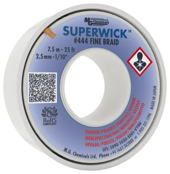 MG Chemicals Super Wick Fine Desoldering Braid - 2.5mm x 7.5m