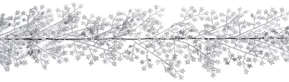 PREMIER 1.8mスター装飾ガーランド シルバー