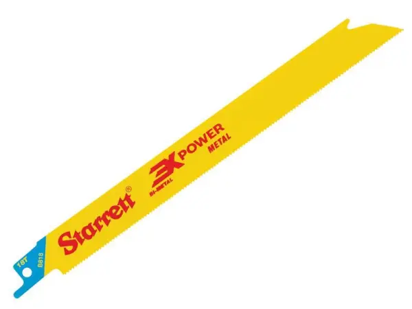 Starrett - Bilah Resipro Bi-Metal B818-5, Lurus Logam 203mm 18 TPI (Pek 5)