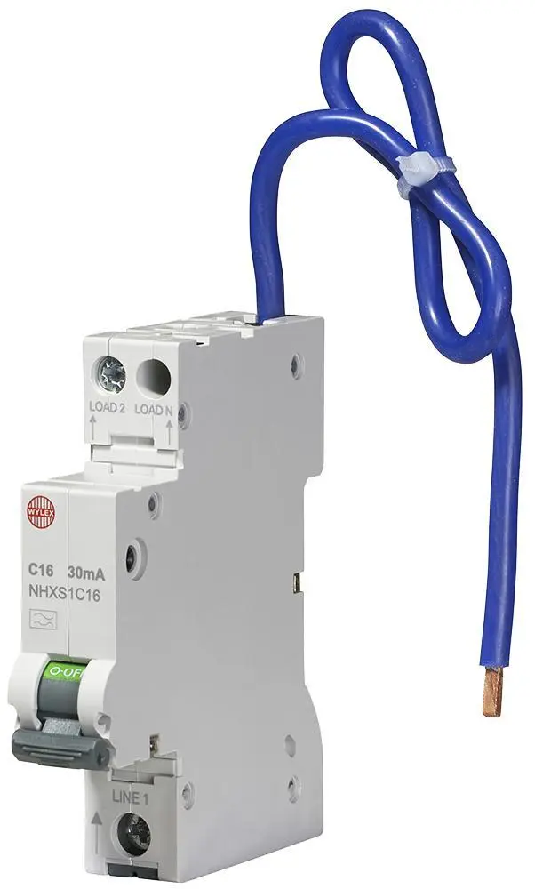 Wylex RCBO 16A 30mA, Cineál C, Aonadh Módúil