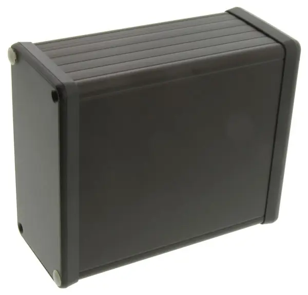 Hammonds IP54 1455 Series Black Extruded Aluminium Instrument Enclosure - 120x 