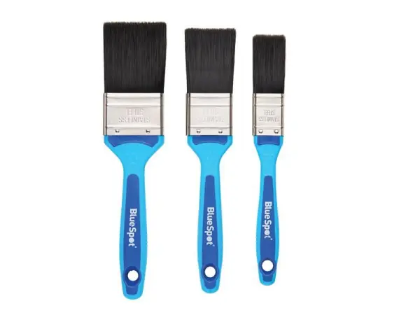 Blue Spot Tools - Jeu de pinceaux synthétiques Soft Grip, 3 pièces