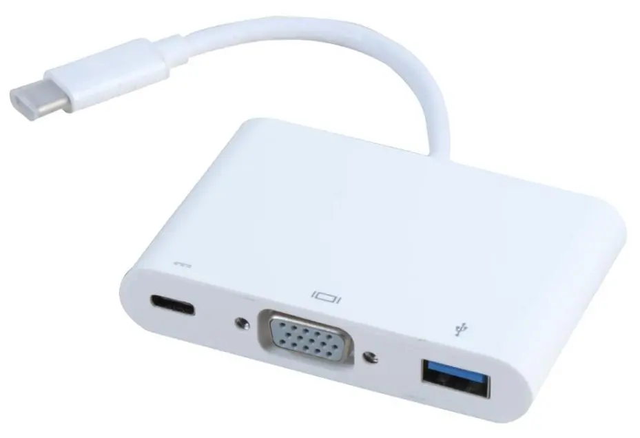 PRO SIGNAL USB-C to VGA & USB 3.0 アダプター with 充電機能