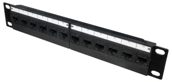 TUK miniMEDIA 12포트 Cat6 패치 패널, 10인치