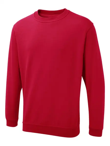 Sudadera Unisex UX Uneek - 50% Poliéster 50% Algodón - Rojo - 5XL