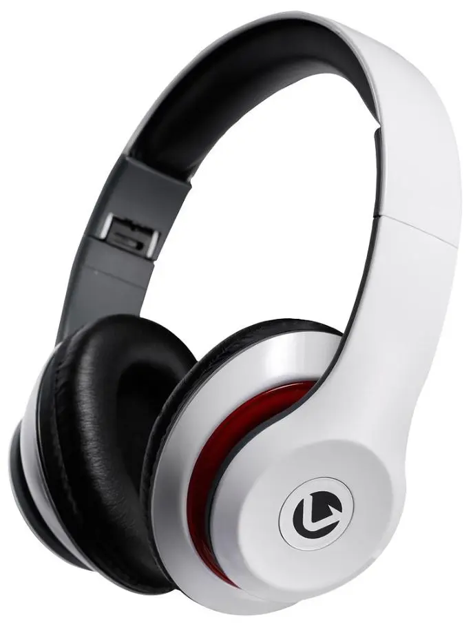 VOLKANO Cluasáin Stiúiríle Os-chluaise le Micreafón, Bán