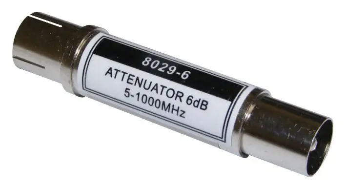 SAC Attenuatore IEC 6dB, 5-2400MHz, 75Ω