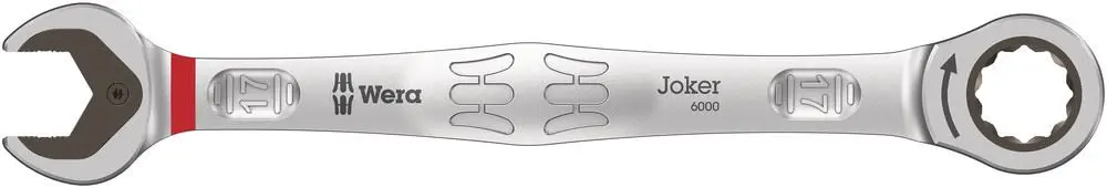 Wera 6000 Joker Clé à cliquet combinée, 17mm, 224mm