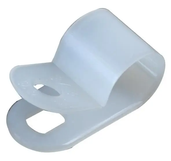 PRO POWER 9.50mm Nylon Cable Clamps, R-Type, 100 Pack